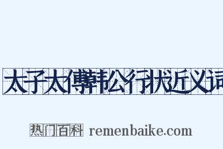 太子太傅韩公行状近义词是什么意思的图片